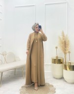 Amine Tesettür Takım Camel