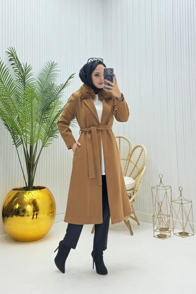 Prenses Tesettür Kaban Tarçın