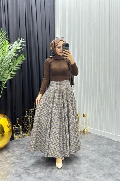 Çalıkuşu Etek Kahve