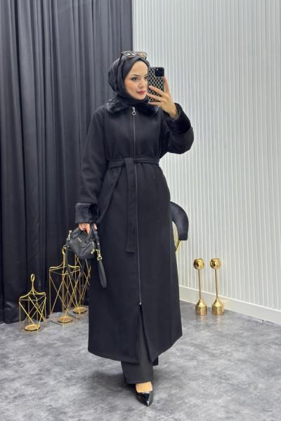 ️Kürklü kaban Siyah