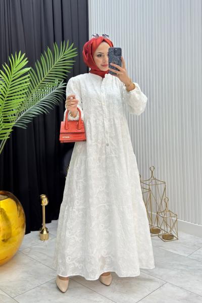 Selen Elbise Beyaz