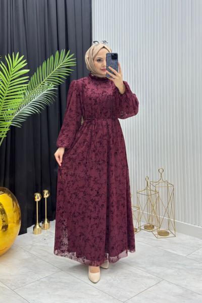Diyar Elbise Bordo