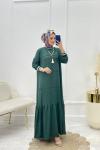 Eleganz Tesettür Elbise Yesil